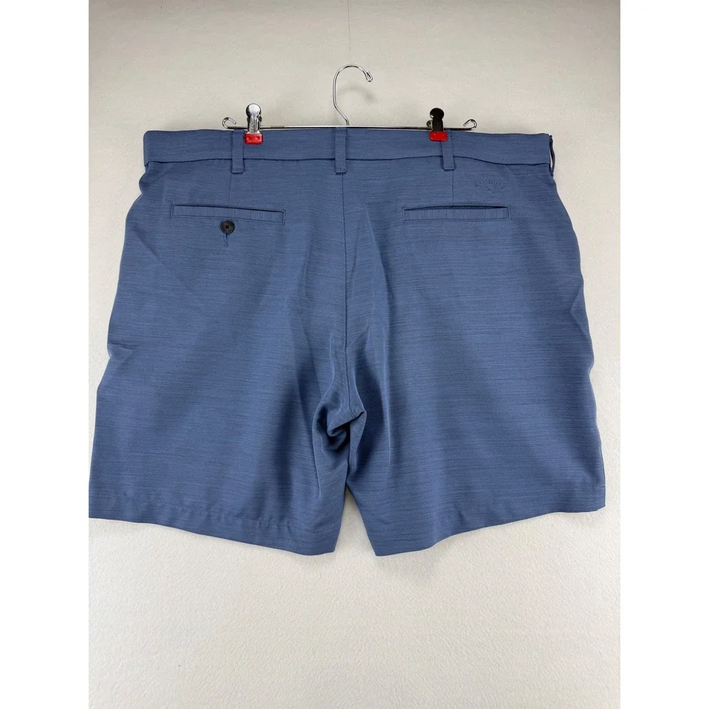 Callaway Golf Shorts Mens 40‎ Blue Heather Performance Stretch Flat Front